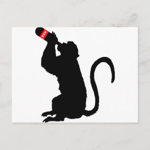 Cartão Postal Monkey Booze