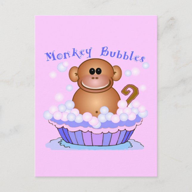Cartão Postal Monkey Cartoon (Frente)