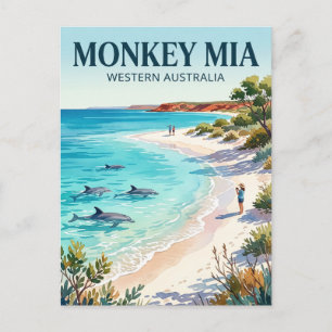Cartão Postal Monkey Mia Austrália