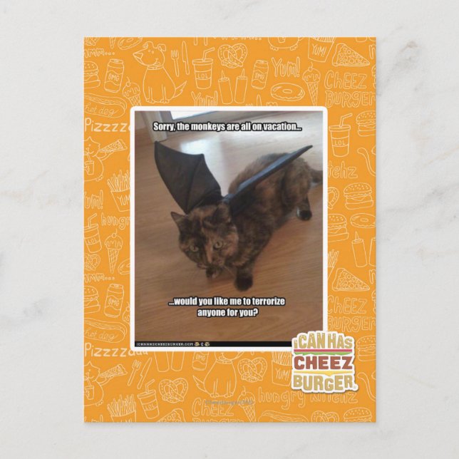 Cartão Postal Monkeys on vacation (Frente)