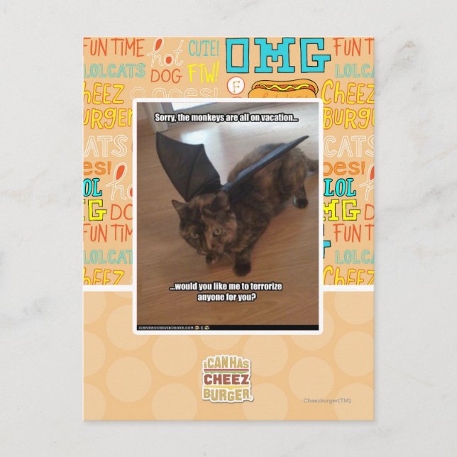 Cartão Postal Monkeys on vacation (Frente)