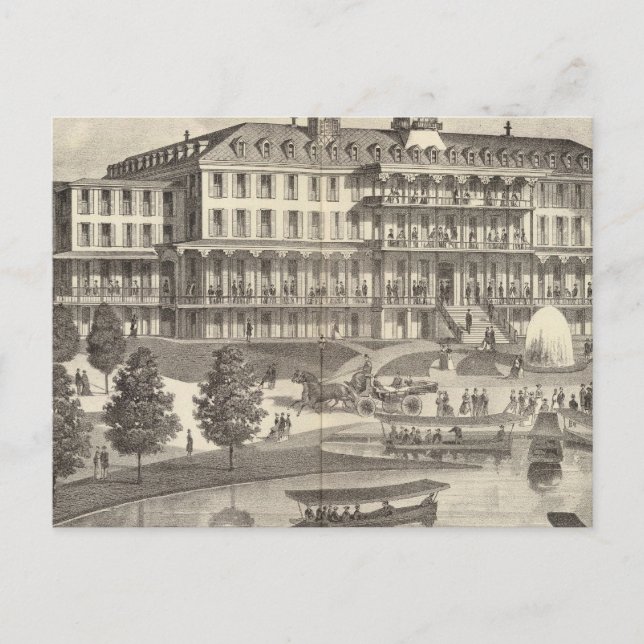 Cartão Postal Monmouth House, Primavera Lake Beach, Nova Jersey (Frente)