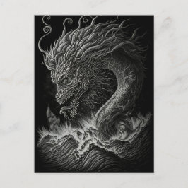 Cartão Postal Monocromático, mitologia grega monstro do mar Krak
