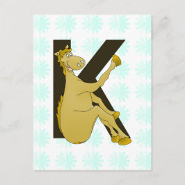 Cartão Postal Monogram K Flexible Horse Personalised