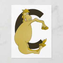 Cartão Postal Monograma - Letra C Pony