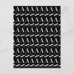 Cartão Postal Monograma - Letra Inicial A