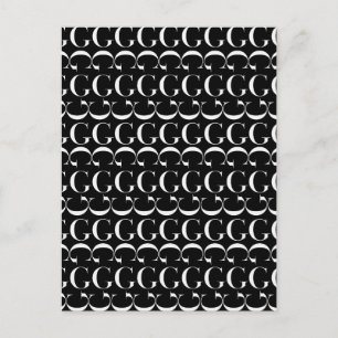 Cartão Postal Monograma - Letra inicial G