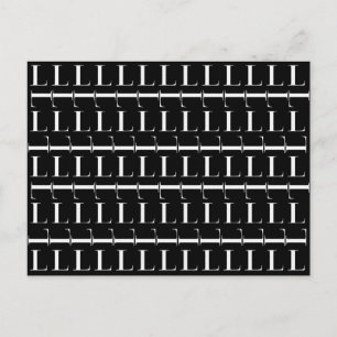 Cartão Postal Monograma - Letra inicial L