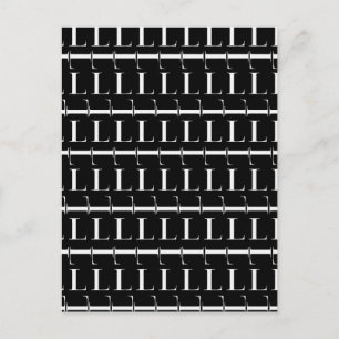 Cartão Postal Monograma - Letra inicial L