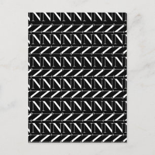 Cartão Postal Monograma - Letra inicial N