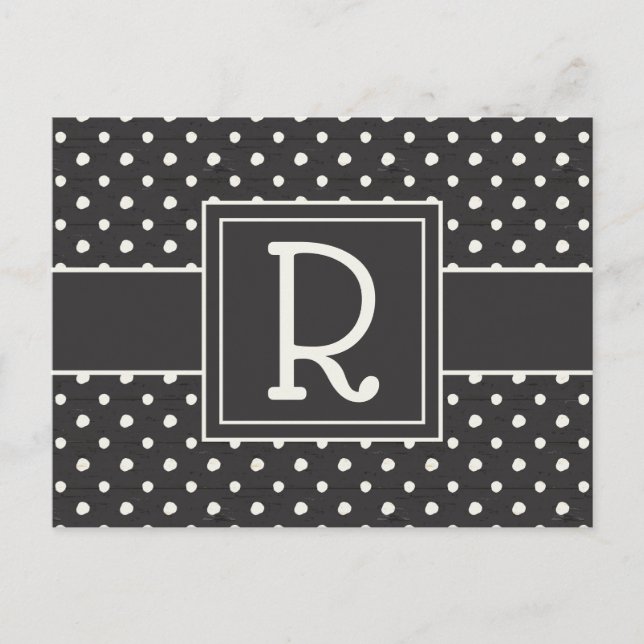 Cartão Postal Monograma | Sinais Simples Passo Um (Frente)