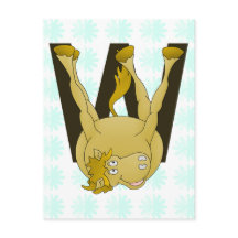 Monograma W Engraçado Pony Personalizado