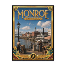 Monroe Louisiana Arte Deco Vintage Idade Dourada