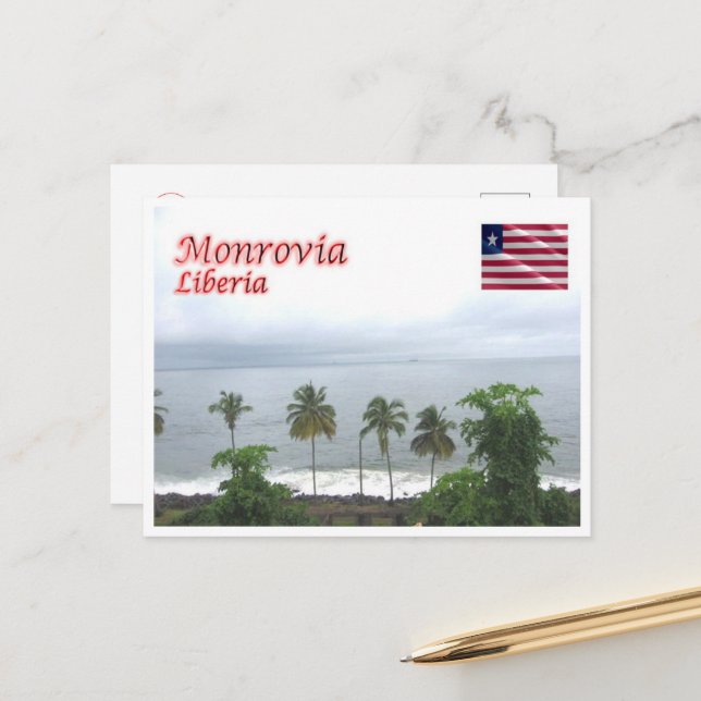 Cartão Postal Monróvia - Libéria - Panorama - (Frente/Verso In Situ)