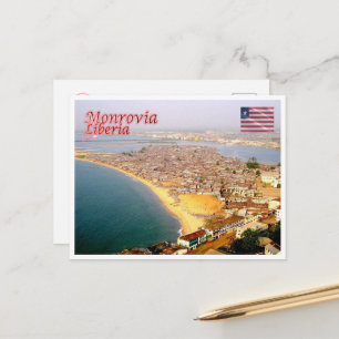 Cartão Postal Monróvia - Libéria - Vista aérea -