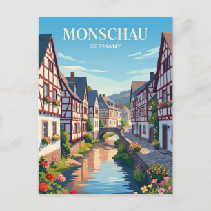 Cartão Postal Monschau Alemanha