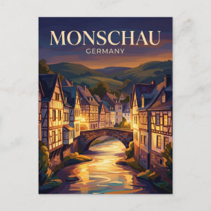 Cartão Postal Monschau Alemanha