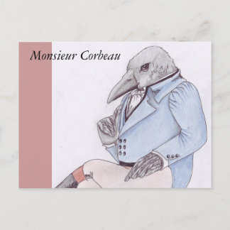 Cartão Postal Monsieur Corbeau Postcard