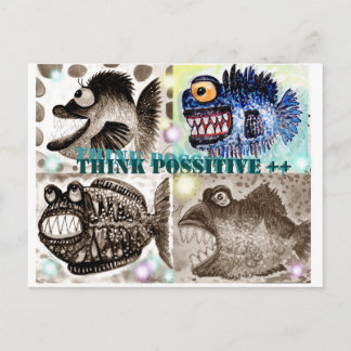 Cartão Postal Monster fish gang