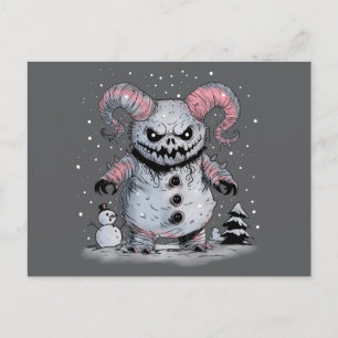 Cartão Postal Monster Snowman
