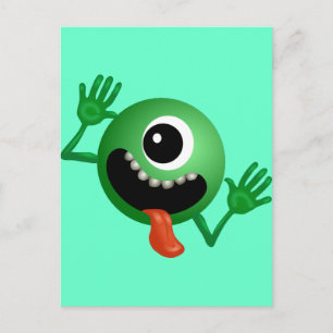Cartão Postal Monstro Bonito de Um Olho
