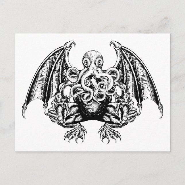Cartão Postal Monstro de Cthulhu (Frente)