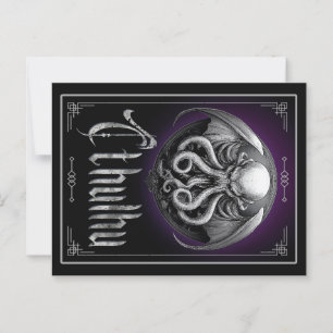 Cartão Postal Monstro de horror do Halloween de Cthulhu