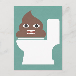 Cartão Postal Monstro de Poop