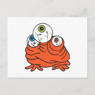 Cartão Postal monstro de três globos oculares