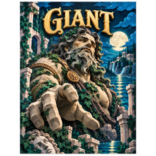Cartão Postal Monstro Gigante Cortado em Papel