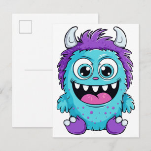 Cartão Postal Monstro Roxo