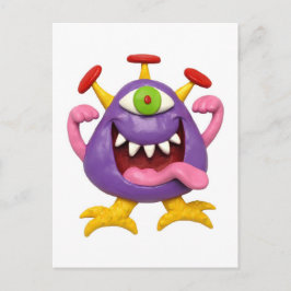 Cartão Postal Monstro Roxo
