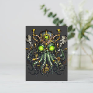 Cartão Postal monstro Steampunk Cthulhu