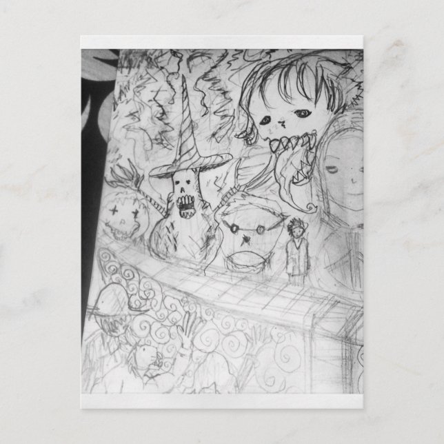 Cartão Postal monstro yaie mangá anime (Frente)
