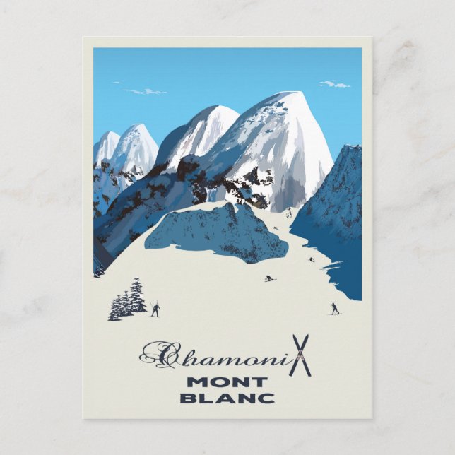 Cartão Postal Mont Blanc, Chamonix, (Frente)