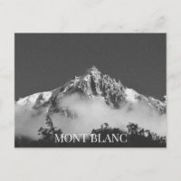 Mont Blanc Mountain Chamonix France BW
