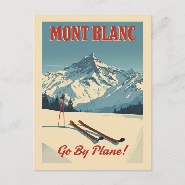 Cartão Postal Mont Blanc Winter Escape (Frente)