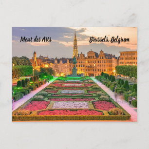 Cartão Postal Mont des Arts Bruxelas Bélgica estilizado