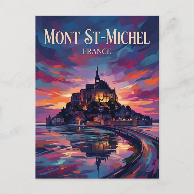 Cartão Postal Mont Saint-Michel França (Frente)