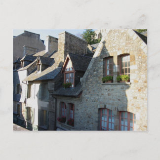 Cartão Postal Mont-Santo-Michel. Casas