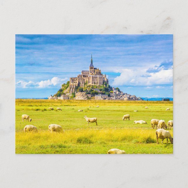 Cartão Postal Mont-Santo-Michel, Normandia, França (Frente)