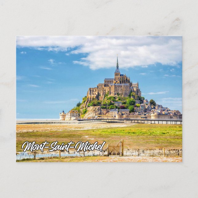 Cartão Postal Mont-Santo-Michel, Normandia, França (Frente)