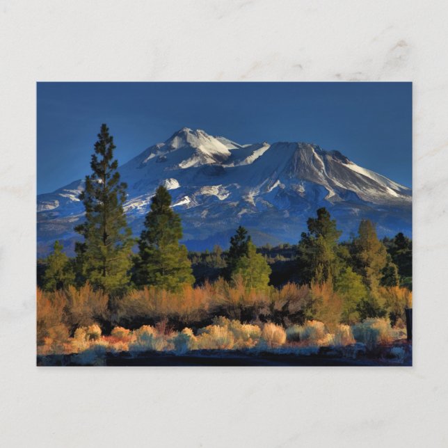 CARTÃO POSTAL MONT SHASTA - PAINTERLY (Frente)
