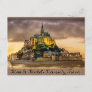 Cartão Postal Mont St. Michel, Normandia, França