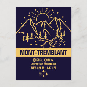 Cartão Postal Mont-Tremblant, Canadá, Montanha Minimalista do Qu