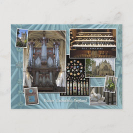 Cartão Postal Montagem da Catedral de Exeter Inglaterra, cartão-