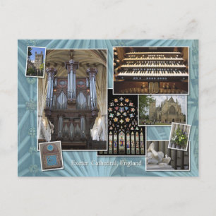 Cartão Postal Montagem da Catedral de Exeter Inglaterra, cartão-