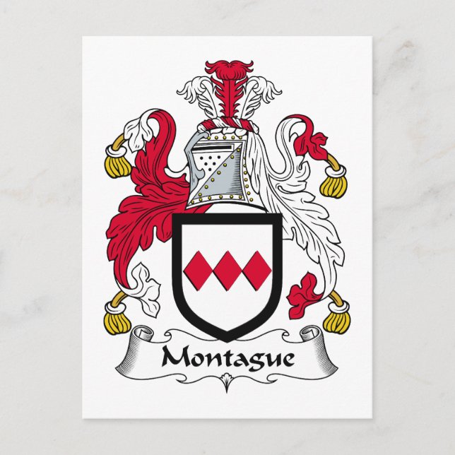 Cartão Postal Montague Family Crest (Frente)