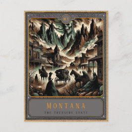 Cartão Postal Montana | Cartão-postal de arte gótica