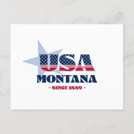 Cartão Postal Montana em Red, White e Blue Postcard